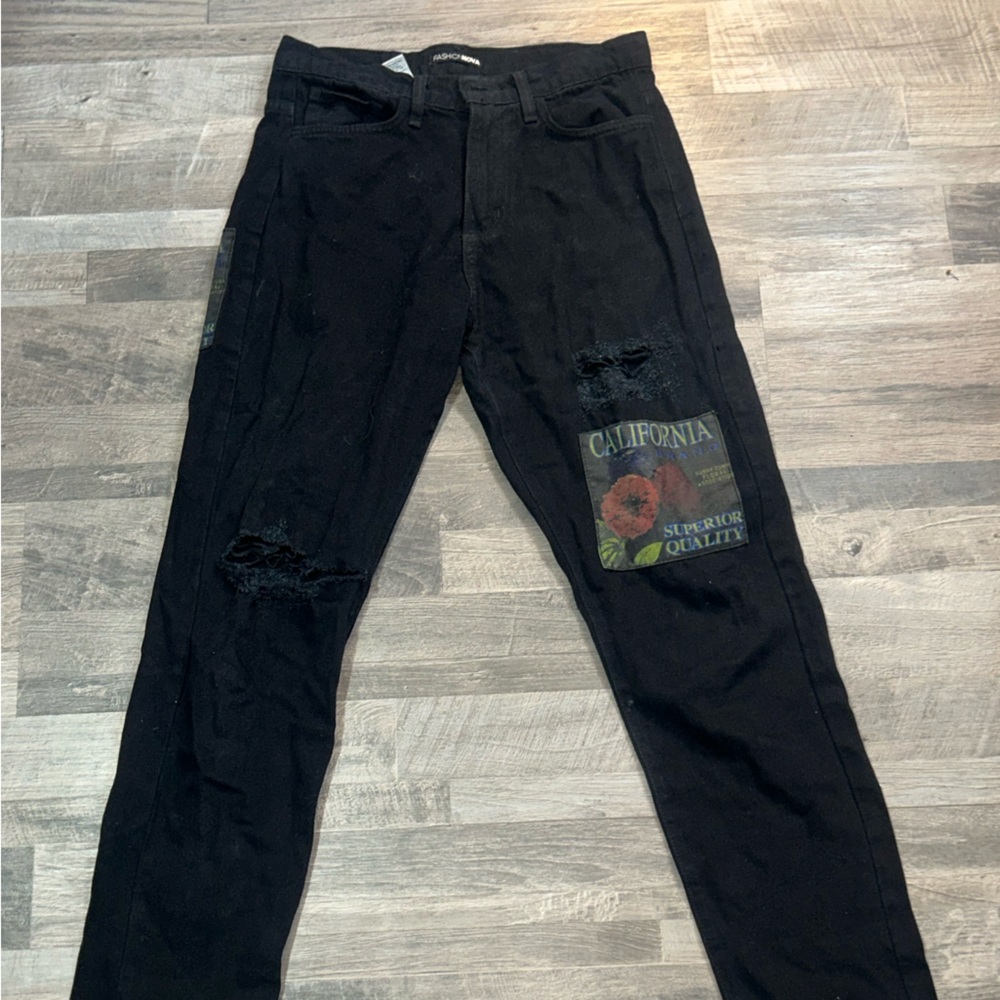 Fashion Nova Charcoal Denim Pants